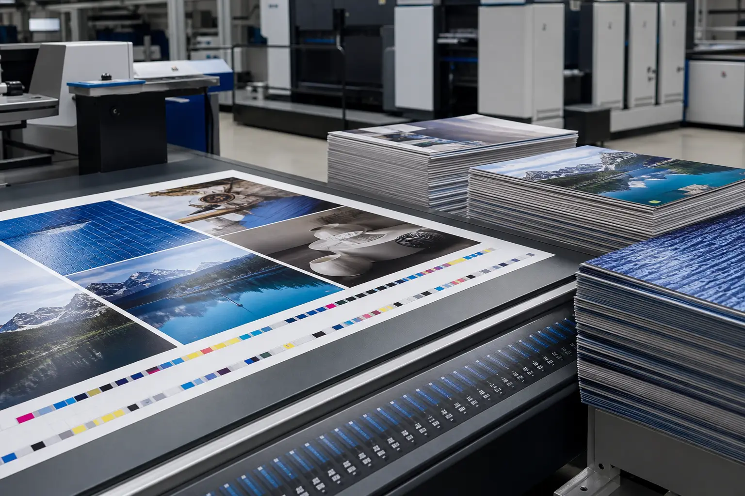 Press operator reviewing high quality magazine printing for color consistency across recurring issues.